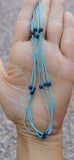 RARE Native American Zuni Turquoise Lapis 3 Strand Heishi Choker Necklace