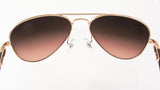 Ray Ban Aviator Carbon Fibre Gold Frame Brown Lens Sunglasses