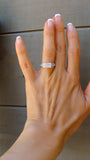 VVS1 Diamond Ring 18 Karat White Gold Princess Cut Diamond Ring Size 4.5