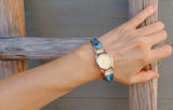 Native American Navajo 12KGF Silver Turquoise Multi Inlay Watch For Women