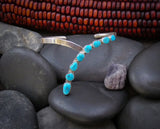 Vintage Navajo Silver Sleeping Beauty Turquoise Sweater Bracelet