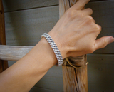Authentic Native American Navajo Sterling Silver Rope Twist Bracelet