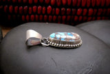 Golden Hill Turquoise Sterling Silver Pendant, Native American