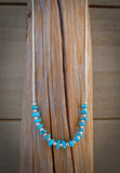 Liquid Silver Turquoise Nugget Bead Choker Necklace 16.5 inches