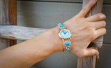 Native American Navajo Vintage 12KGF Silver Turquoise Women's Watch
