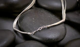 Native American 5 Strand Liquid Silver Coral Pendant and Beads 18" Necklace