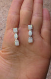 Southwestern 925 Sterling Silver Opal Inlay Dangle Earrings