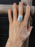 Women's Golden Hill Turquoise Sterling Silver Ring Size 9 Native American