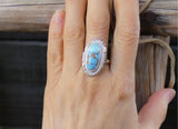 Women's Golden Hill Turquoise Sterling Silver Ring Size 9 Native American