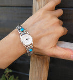 Vintage Navajo Sterling Silver Turquoise Women's Watch Native American