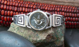 Native American Vintage Hopi Sterling Silver Whirlwind Women's Watch