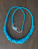 Vintage Native American Turquoise Bead Nugget Necklace, Jewelry Gift