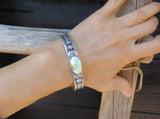 Native American Navajo Sterling Silver Sonoran Turquoise Bracelet
