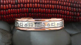 Authentic Unisex Native American Navajo Silver Copper Bracelet