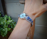 Women's Native American Navajo Silver Lapis Watch