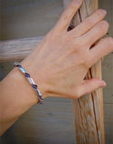 Native American Vintage Sterling Silver Rope Twist Women’s Bracelet