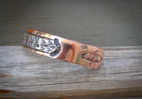 Native American Navajo Sterling Silver Copper Cuff Bracelet