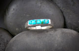 Native American Navajo Turquoise Inlay Band Ring Size 9