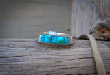 Native American Navajo Turquoise Inlay Band Ring Size 9