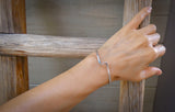 Native American Navajo Plain Sterling Silver Wire Delicate Bracelet