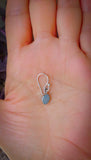 Delicate Australian Opal Sterling Silver Dangle Earrings
