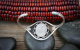 Native American Navajo Silver Turquoise Shadowbox Cuff Bracelet