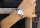 Vintage Native American Navajo Silver Turquoise Women's Watch