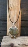 Gift For Her, Handmade Large Labradorite 925 Sterling Silver Pendant