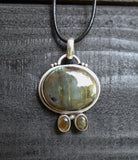 Gift For Her, Handmade Large Labradorite 925 Sterling Silver Pendant