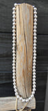 Native Style Sterling Silver Bead Necklace, 23 Inch Navajo Pearl Necklace