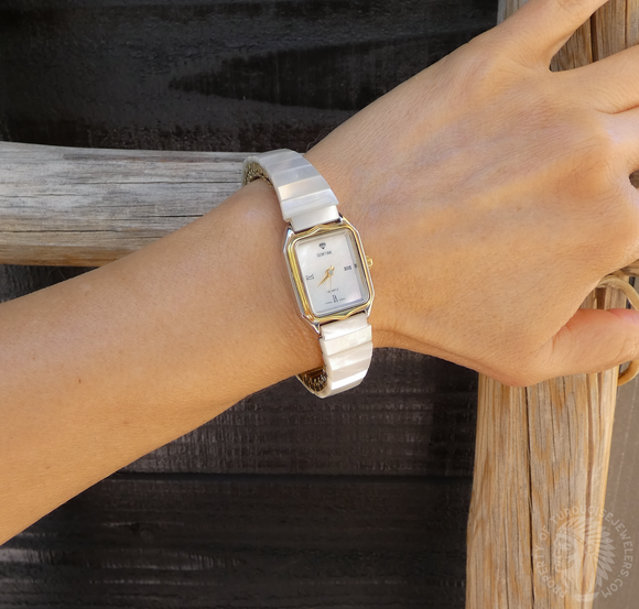 Southwest Style Women’s Mother Of Pearl Expansion Band Watch