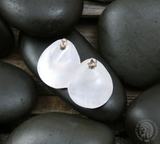 Vintage Native American Silver Bear Paw Shadow Box Turquoise Pierced Earrings