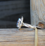 Native American Navajo Golden Hill Turquoise 925 Sterling Silver Ring Size 8.5