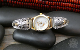 Women's Native American Navajo 12KGF Sterling Silver Eagle In Flight Watch Band