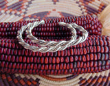 Native American Sterling Silver Heavy Gauge Rope Twist Bracelet