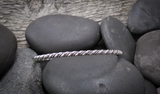 Native American Navajo Sterling Silver Rope Twist Bracelet