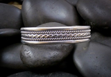 Native American Navajo Sterling Silver Twist Cuff Bracelet By Tahe