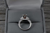 White Gold Princess Cut Diamond Engagement Wedding Ring /18k Solitaire Diamond