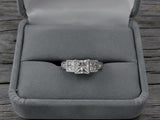 White Gold Princess Cut Diamond Engagement Wedding Ring /18k Solitaire Diamond