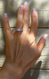 White Gold Princess Cut Diamond Engagement Wedding Ring /18k Solitaire Diamond