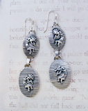 Native American Vintage Navajo Sterling Silver Kokopelli Dangle Earrings