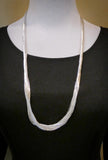 Native American 30 Strand Liquid Silver Layered Necklace 30 Inch