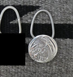Native American Navajo Sterling Silver Folk Art Jack Rabbit Concho Keychain