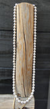 Native Style Sterling Silver Bead Necklace, 24 Inch Navajo Pearl Necklace