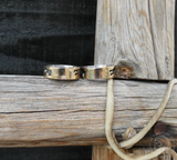 Native American Navajo 925 Sterling Silver 14K Gold Band Ring Sz 6