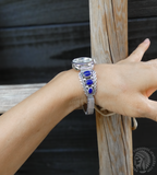 Women's Native American Navajo Silver Lapis Watch