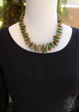 Vintage Native American Santo Domingo Coral Turquoise Nugget Choker Necklace