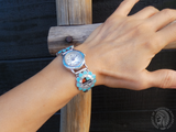 Zuni Turquoise Mother of Pearl Multi Inlay Sunface Watch Native American