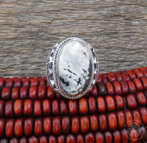 Native American Navajo Silver White Buffalo Men's Ring Size 9.5