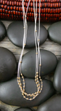 Liquid Silver 12KGF 3 Strand Layered Necklace 23 Inch Native American